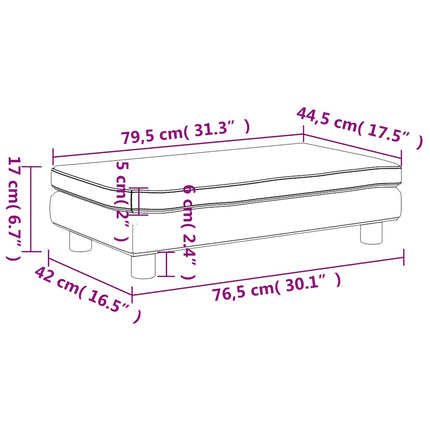 Barnsoffa med fotpall grå 100x50x30 cm konstläder