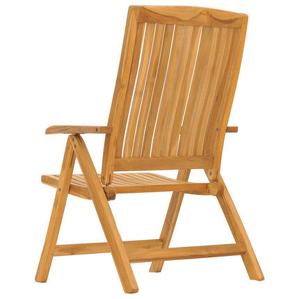 Fällbara fåtöljer med dynor, 2 st, massivt trä, teak