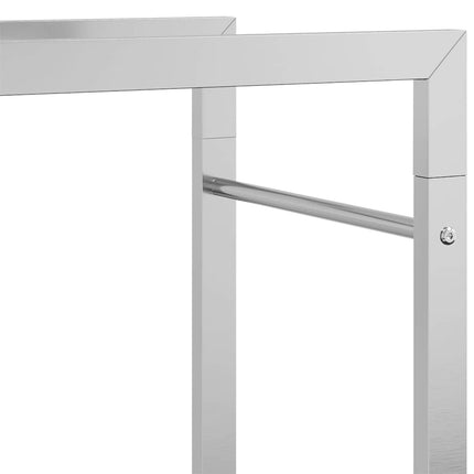 Vedställ 50x28x56 cm rostfritt stål