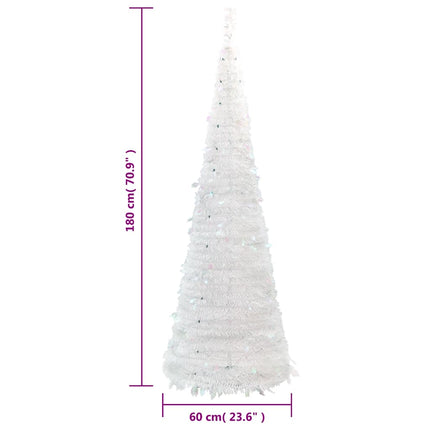 Plastgran pop-up 150 LED vit 180 cm