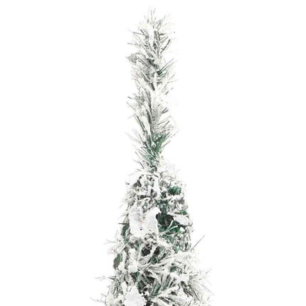 Plastgran pop-up med snö 100 LED 150 cm