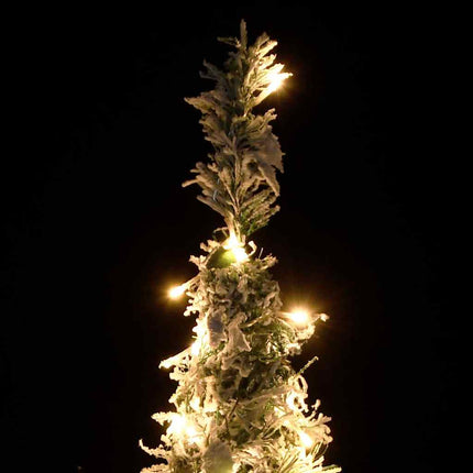 Plastgran pop-up med snö 150 LED 180 cm