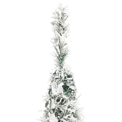 Plastgran pop-up med snö 150 LED 180 cm