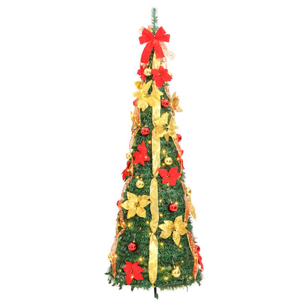 Plastgran pop-up 200 LED grön 210 cm
