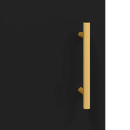 Väggmonterade skåp 2 st svart konstruerat trä