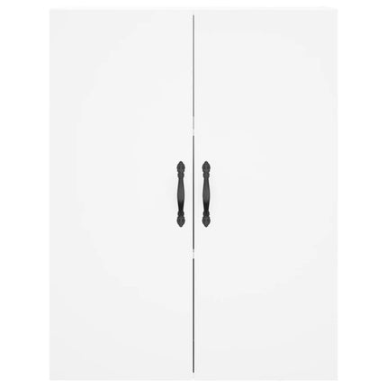 Högskåp vit 69,5x34x180 cm konstruerat trä