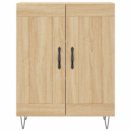Högskåp sonoma-ek 69,5x34x180 cm konstruerat trä