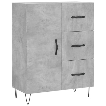 Högskåp betonggrå 69,5x34x180 cm konstruerat trä