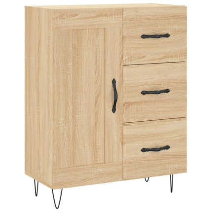 Högskåp sonoma-ek 69,5x34x180 cm konstruerat trä