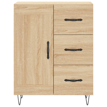 Högskåp sonoma-ek 69,5x34x180 cm konstruerat trä