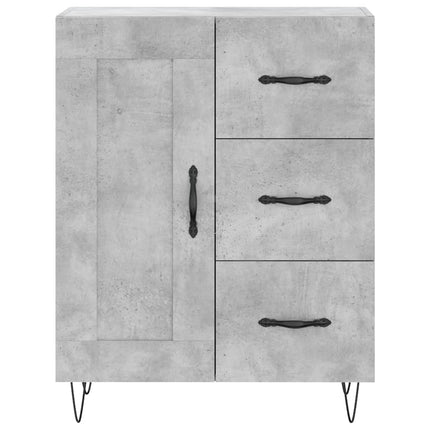 Högskåp betonggrå 69,5x34x180 cm konstruerat trä