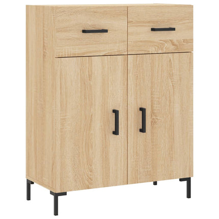 Högskåp sonoma-ek 69,5x34x180 cm konstruerat trä