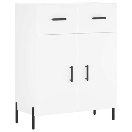Högskåp vit 69,5x34x180 cm konstruerat trä