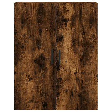 Högskåp rökfärgad ek 69,5x34x180 cm konstruerat trä