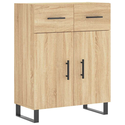 Högskåp sonoma-ek 69,5x34x180 cm konstruerat trä