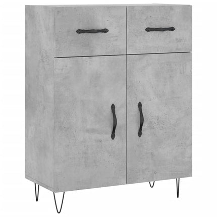 Högskåp betonggrå 69,5x34x180 cm konstruerat trä