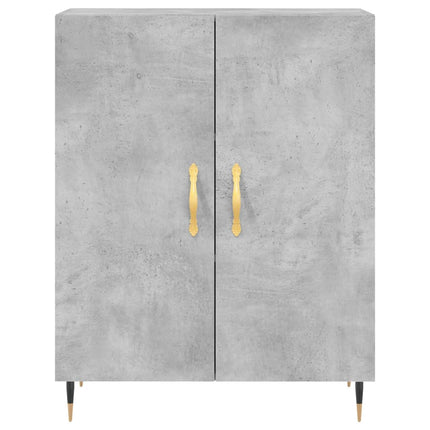 Högskåp betonggrå 69,5x34x180 cm konstruerat trä