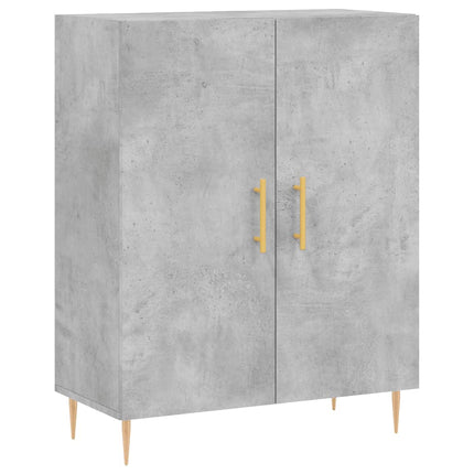 Högskåp betonggrå 69,5x34x180 cm konstruerat trä