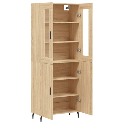 Högskåp sonoma-ek 69,5x34x180 cm konstruerat trä