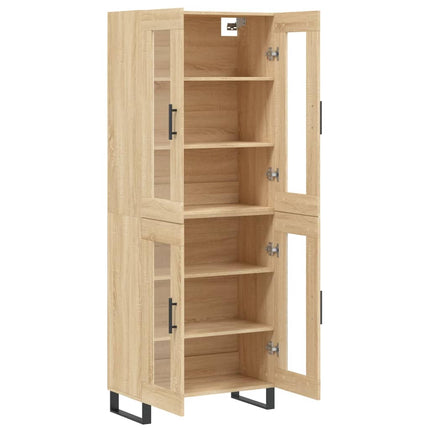 Högskåp sonoma-ek 69,5x34x180 cm konstruerat trä