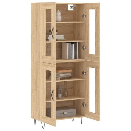 Högskåp sonoma-ek 69,5x34x180 cm konstruerat trä