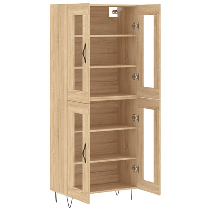 Högskåp sonoma-ek 69,5x34x180 cm konstruerat trä