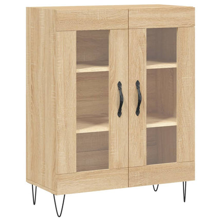 Högskåp sonoma-ek 69,5x34x180 cm konstruerat trä