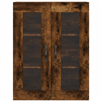 Högskåp rökfärgad ek 69,5x34x180 cm konstruerat trä