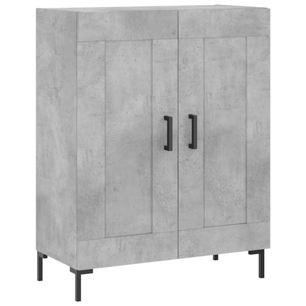 Högskåp betonggrå 69,5x34x180 cm konstruerat trä