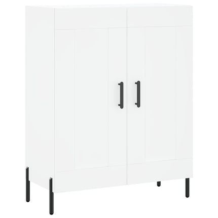 Högskåp vit 69,5x34x180 cm konstruerat trä