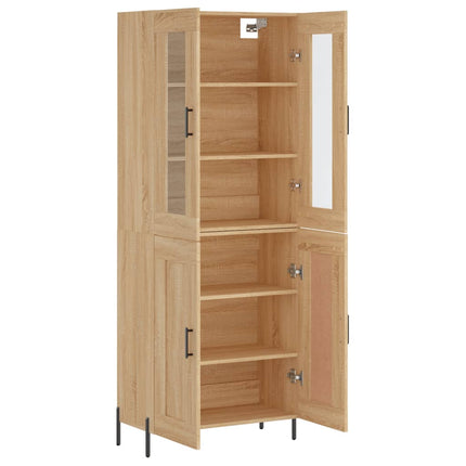 Högskåp sonoma-ek 69,5x34x180 cm konstruerat trä