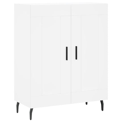 Högskåp vit 69,5x34x180 cm konstruerat trä