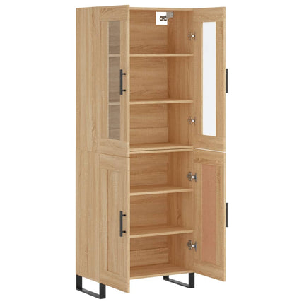 Högskåp sonoma-ek 69,5x34x180 cm konstruerat trä
