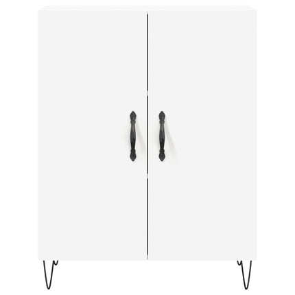 Högskåp vit 69,5x34x180 cm konstruerat trä