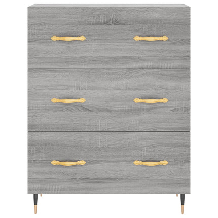 Högskåp Grå Sonoma 69,5x34x180 cm konstruerat trä