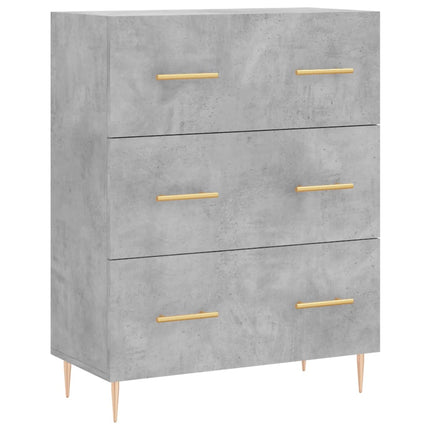 Högskåp betonggrå 69,5x34x180 cm konstruerat trä