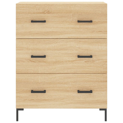 Högskåp sonoma-ek 69,5x34x180 cm konstruerat trä