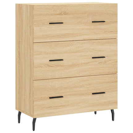 Högskåp sonoma-ek 69,5x34x180 cm konstruerat trä