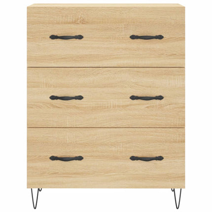 Högskåp sonoma-ek 69,5x34x180 cm konstruerat trä