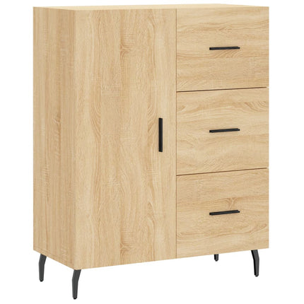 Högskåp sonoma-ek 69,5x34x180 cm konstruerat trä