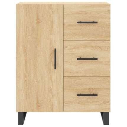 Högskåp sonoma-ek 69,5x34x180 cm konstruerat trä