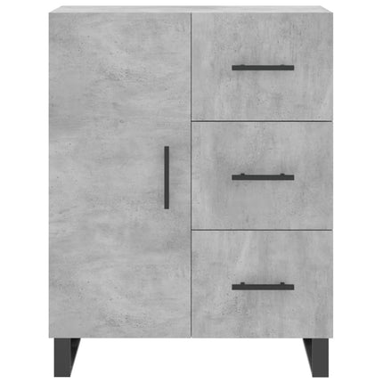 Högskåp betonggrå 69,5x34x180 cm konstruerat trä