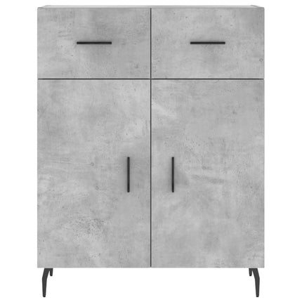 Högskåp betonggrå 69,5x34x180 cm konstruerat trä
