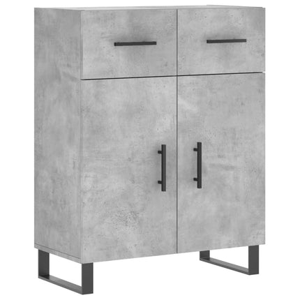 Högskåp betonggrå 69,5x34x180 cm konstruerat trä