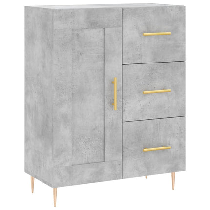 Högskåp betonggrå 69,5x34x180 cm konstruerat trä