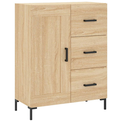 Högskåp sonoma-ek 69,5x34x180 cm konstruerat trä