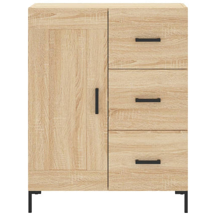 Högskåp sonoma-ek 69,5x34x180 cm konstruerat trä