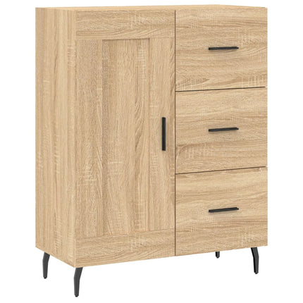 Högskåp sonoma-ek 69,5x34x180 cm konstruerat trä