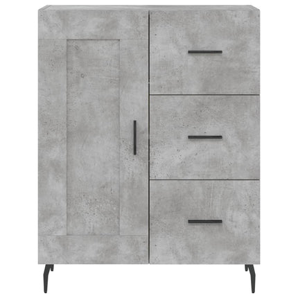 Högskåp betonggrå 69,5x34x180 cm konstruerat trä