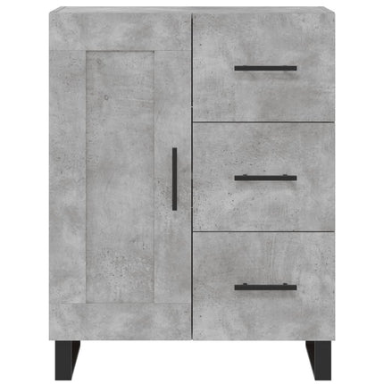 Högskåp betonggrå 69,5x34x180 cm konstruerat trä